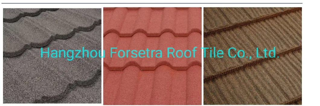 Stone Chips Coated Metal Steel Roof Tiles Sheet Tile Roofing Construction Material